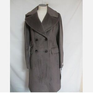 Calvin Klein Charcoal Double-Breasted Trench Coat